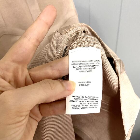 Bebe Rose Dust Sleeveless Open Back Bandage Bodycon Party Mini Dress XS - Picture 2 of 9